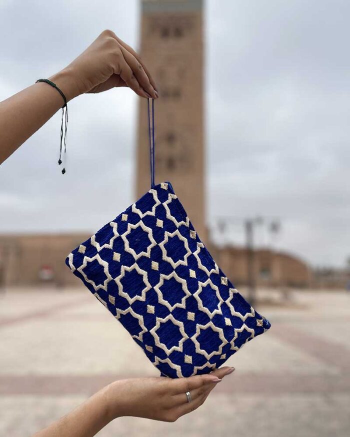 Petite-pochette-marocaine-bleu