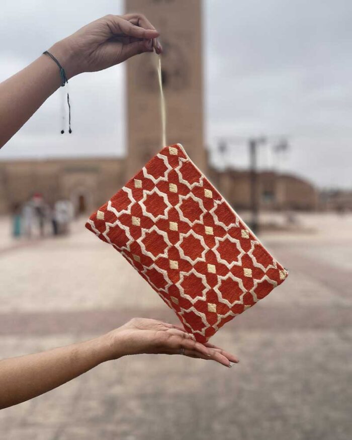 Petite-pochette-marocaine-orange