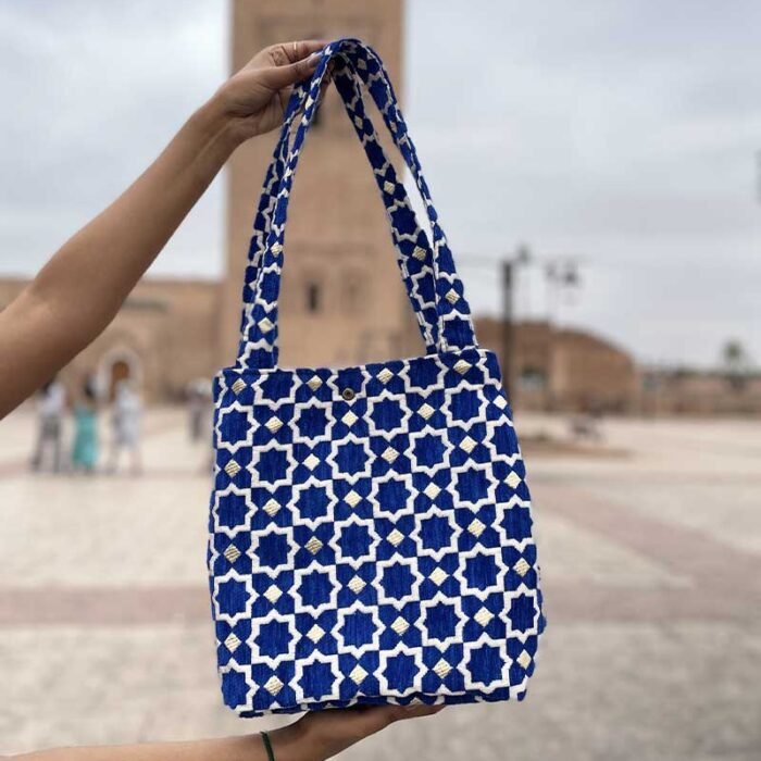 Sac-ou-Tote-Bag-marocain---moyen-bleu Sac-ou-Tote-Bag-marocain---moyen-bleu