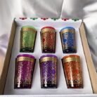 Verres à thé colorés marocains