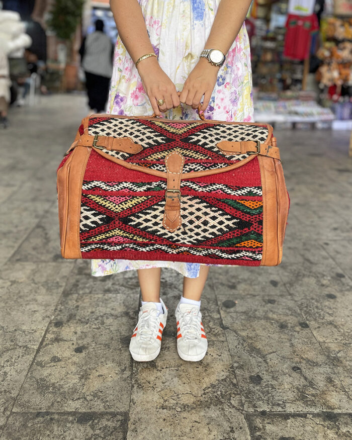 Grand Sac de voyage berbère en cuir