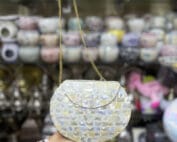 White Moroccan mother-of-pearl purse