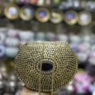 Sac à main en métal noir - jaune