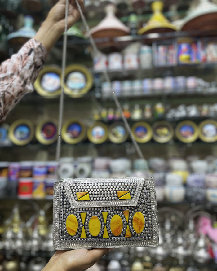 Sac à main en métal marocain