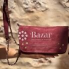 Burgundy Moroccan Handbag - sac à main bordeaux