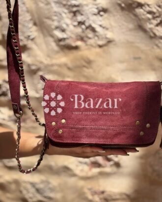 Burgundy Moroccan Handbag - sac à main bordeaux