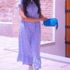 Moroccan Blue Handbag - Dan Leather Bazar Shop Morocco - Sac à main bleu marocain