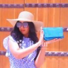 Moroccan Blue Handbag - Dan Leather Bazar Shop Morocco 2 - Sac à main bleu marocain