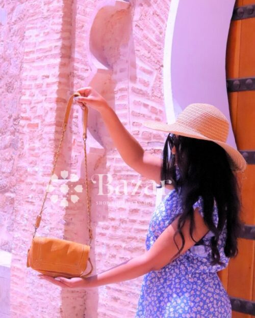 sac à main caramel marocain - bazar Shop Morocco - Caramel Moroccan Handbag
