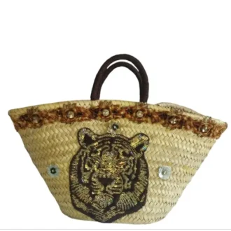 Panier en osier marocain
